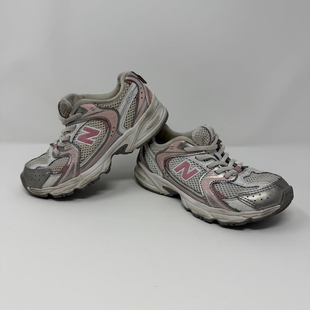 New Balance 530 Kids Sneakers Pink Gray Size 12